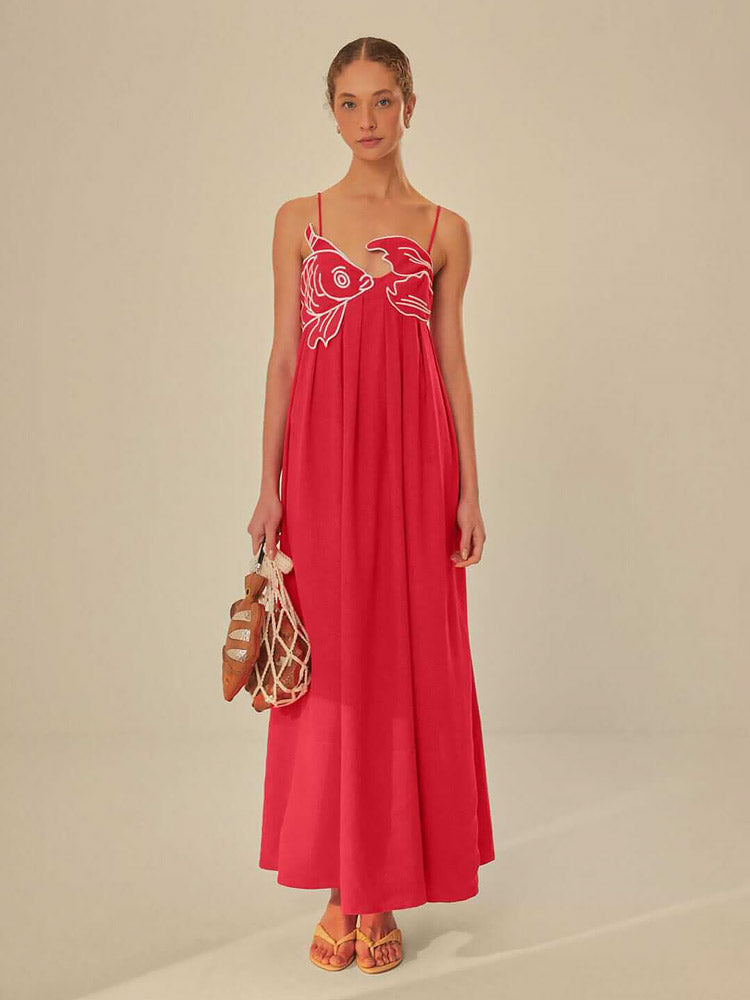 MARIAN | Elegante Tropische Maxi Jurk