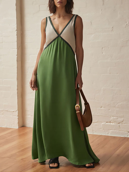 FLORENCE | V-hals Maxi Jurk