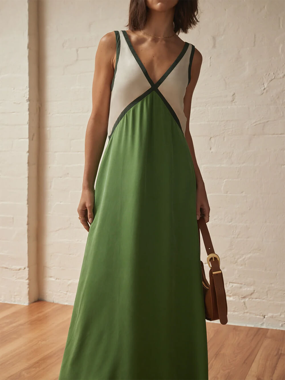 FLORENCE | V-hals Maxi Jurk